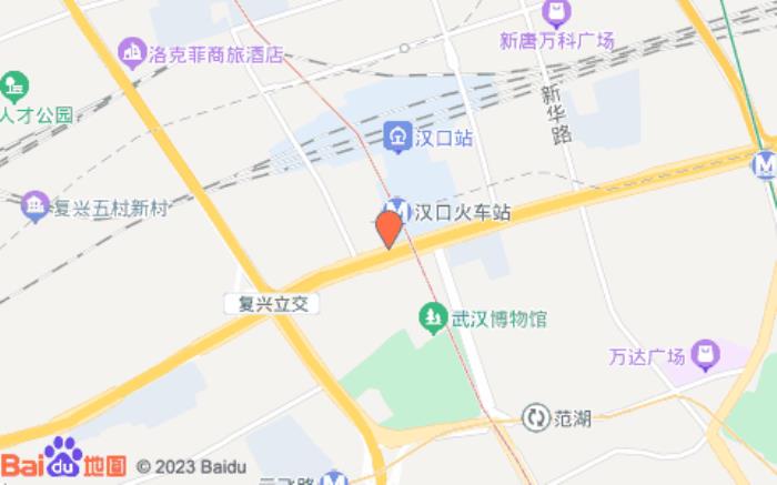 武漢漢口火車站南廣場亞朵酒店位置圖