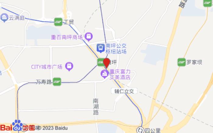 重慶開元名庭酒店(南岸區南坪萬達廣場店)位置圖