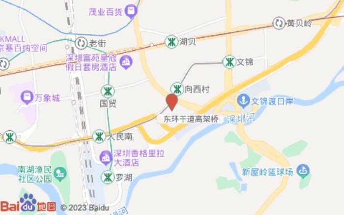 桔子水晶深圳羅湖口岸國貿酒店(春風路店)位置圖